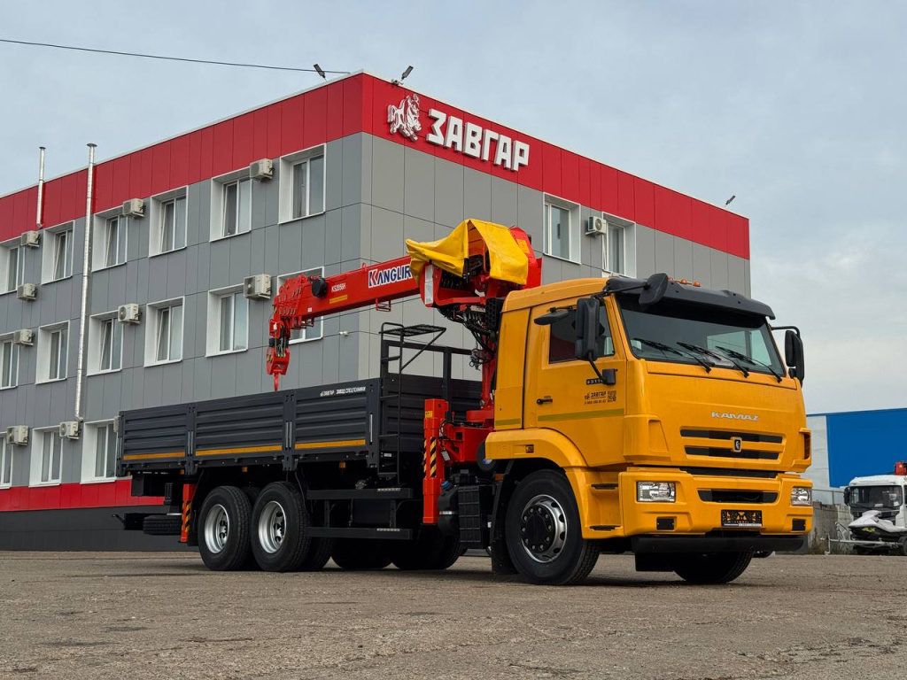 Тягач КАМАЗ 65116 с КМУ KANGLIR KS2056H + пульт ДУ, 2025 ЗАВГАР