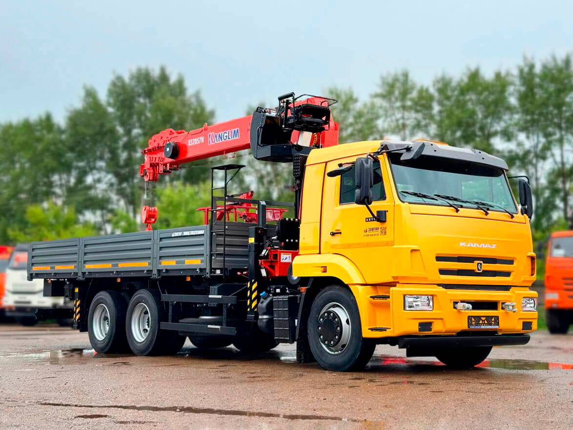 Тягач КАМАЗ 65116 с КМУ KANGLIM KS2057H