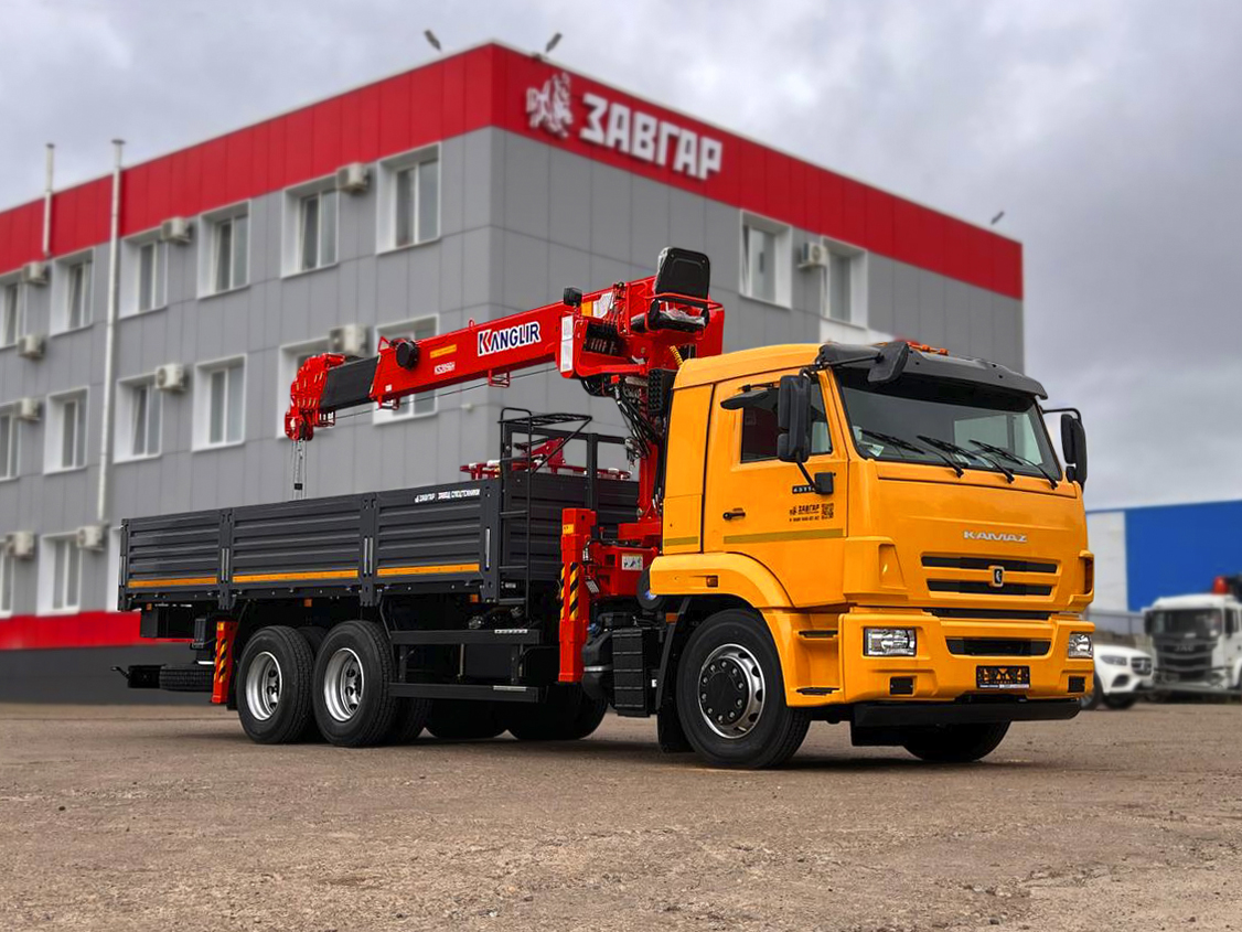 Тягач КАМАЗ 65116 с КМУ KANGLIR KS2056H + пульт ДУ