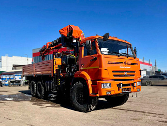 Бортовой КАМАЗ 43118 с КМУ KANGLIM KS2056H (дв. Cummins,  сп/место)_0