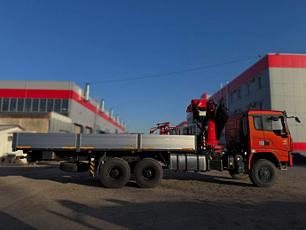 Бортовой автомобиль SHACMAN X3000 6*4 с КМУ SUNHUNK К238-4_1