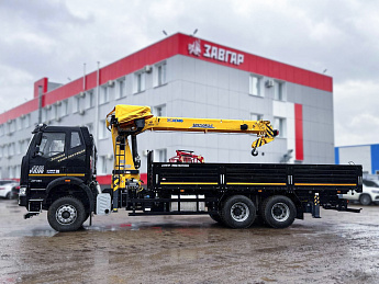 Бортовой автомобиль FAW J6L 4*2 с КМУ XCMG SQS 250-5_5