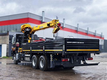 Бортовой автомобиль FAW J6L 4*2 с КМУ XCMG SQS 250-5_4